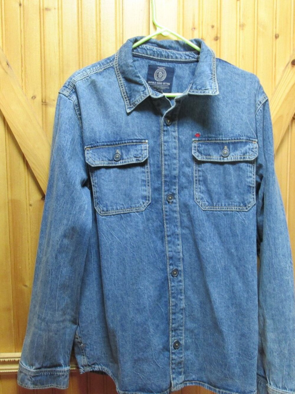 vtg Buffalo David Britton Denim Shirt jacket xlt